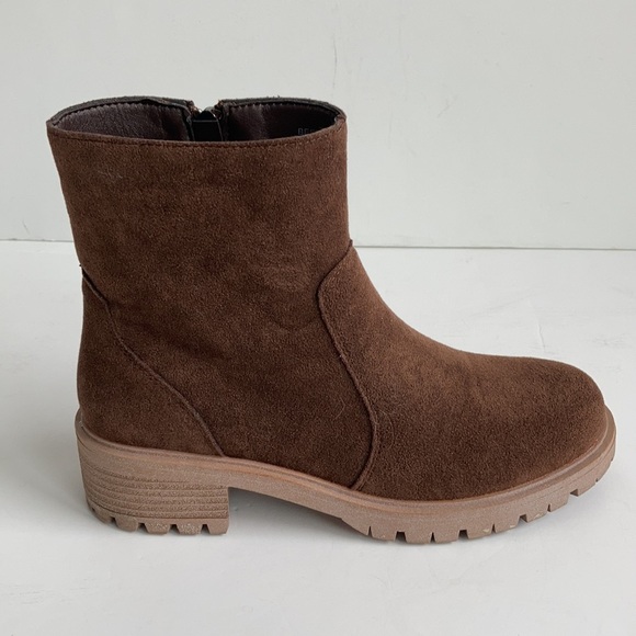 Seven brown Bestie Boot chelsea boot mid-calf lug sole side zip boot - Picture 4 of 16